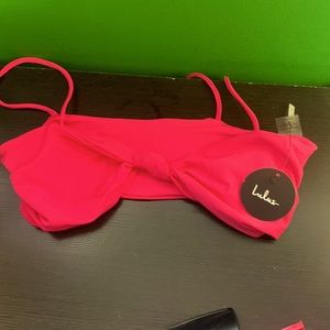 Lulus pink bikini top new with tags